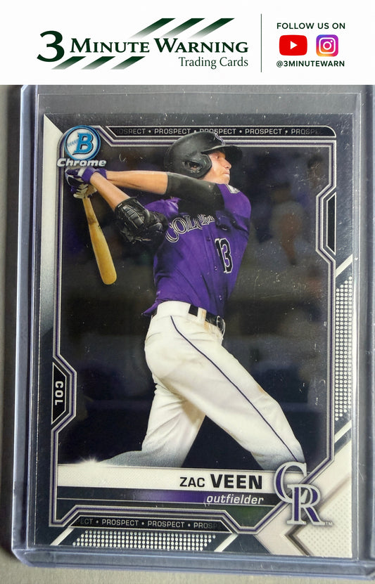 2021 Bowman #BCP-3 Zac Veen Chrome Prospects