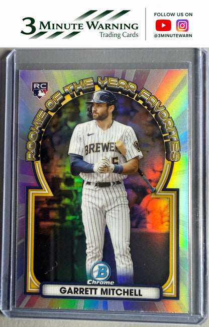 2023 Bowman #ROYF-7 Garrett Mitchell Rookie of the Year Favorites