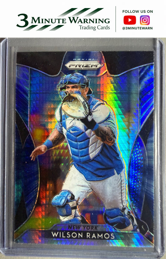 2019 Panini Prizm #108 Wilson Ramos Hyper Prizm Blue Prizm