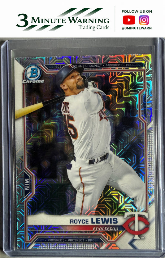 2021 Bowman #BCP-63 Royce Lewis Chrome Prospects Mojo Refractor
