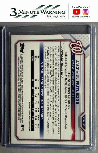 2021 Bowman #BCP-103 Jackson Rutledge Chrome Prospects Mojo Refractor