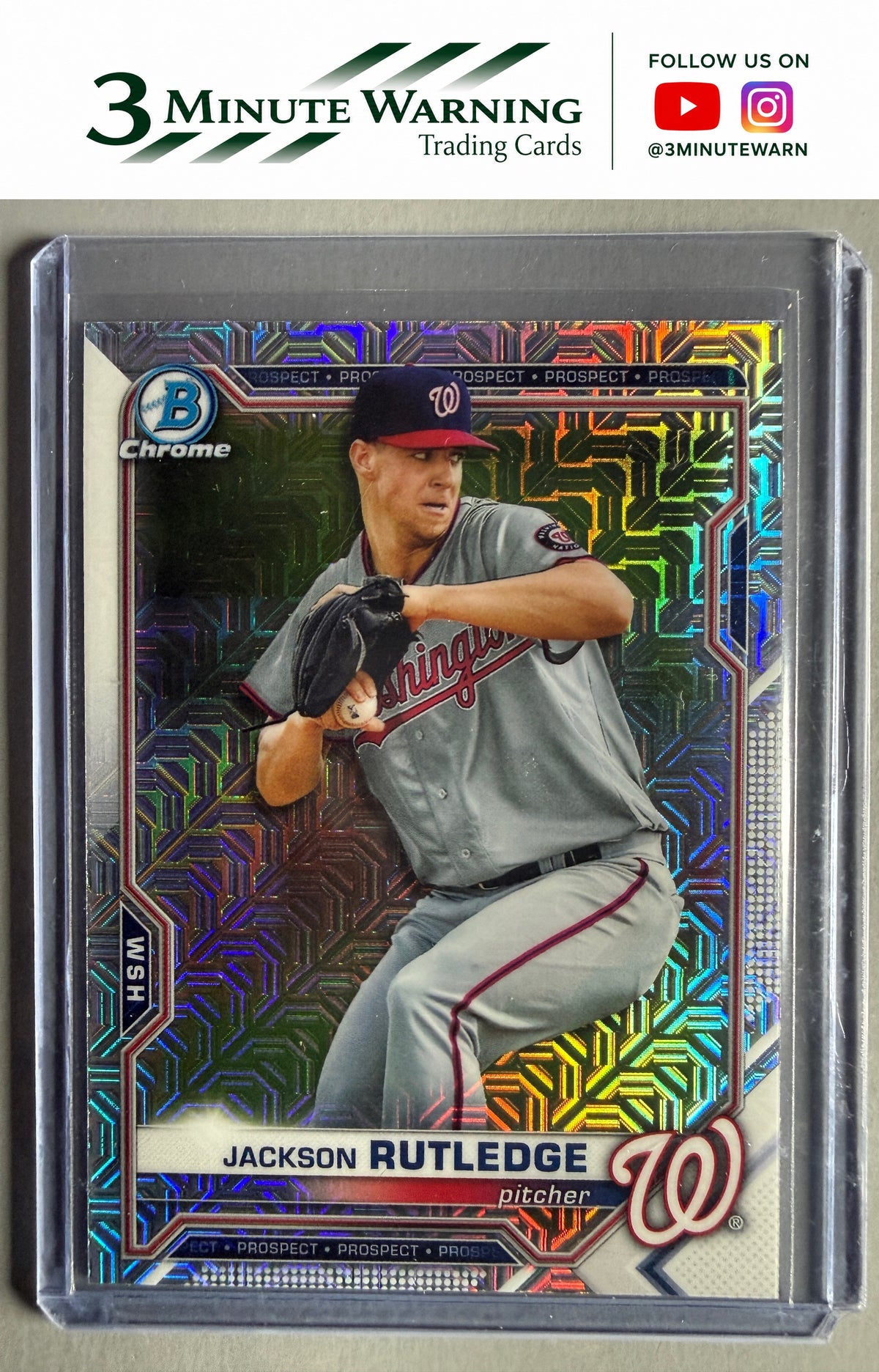 2021 Bowman #BCP-103 Jackson Rutledge Chrome Prospects Mojo Refractor