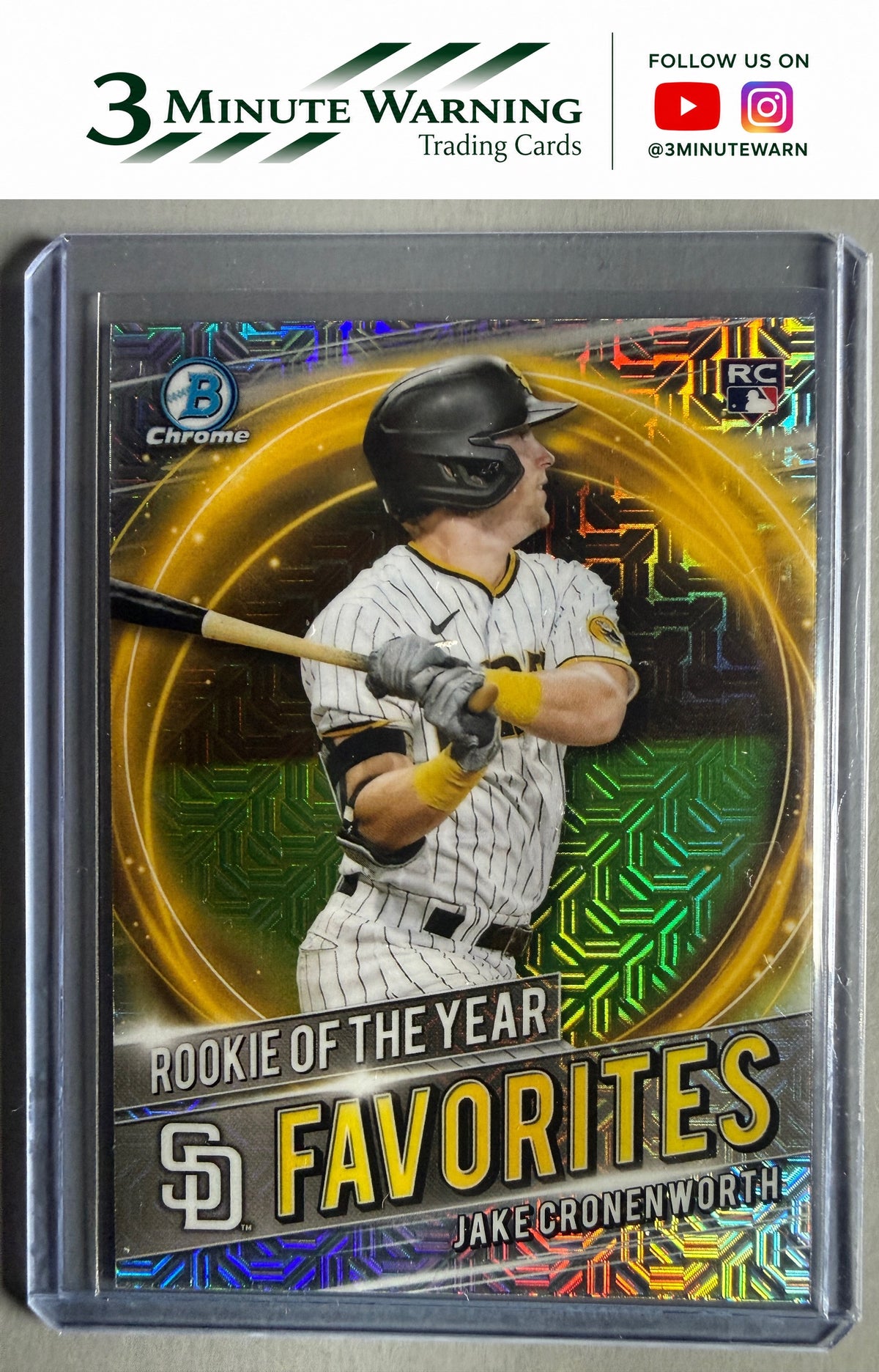 2021 Bowman #RRY-JC Jake Cronenworth Chrome ROY Favorites Mojo Refractor