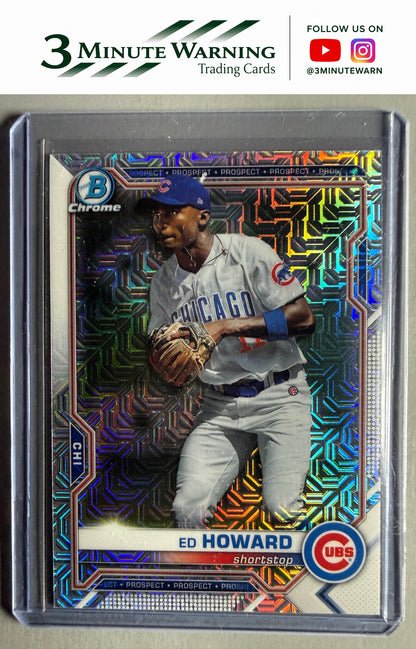 2021 Bowman #BCP-12 Ed Howard Chrome Prospects Mojo Refractor