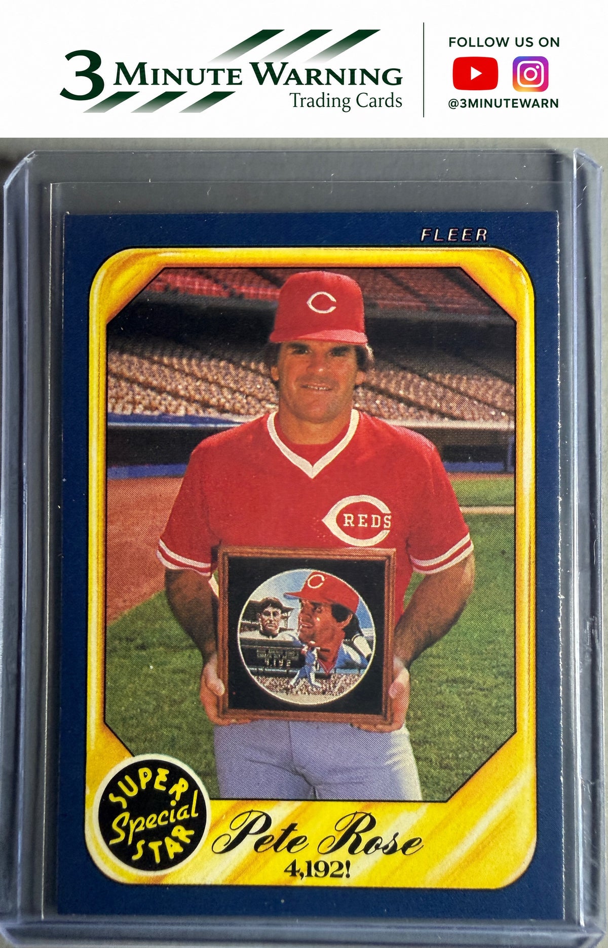 1986 Fleer #628 Pete Rose: 4192!