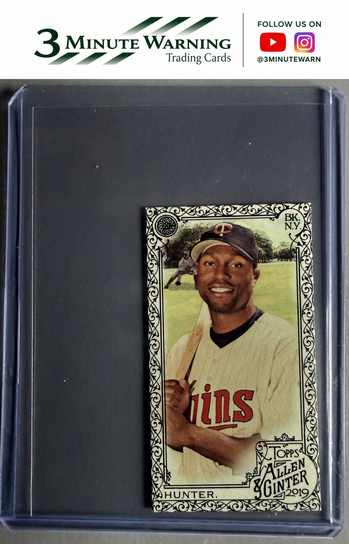 2019 Topps Allen & Ginter #130 Torii Hunter Mini Black Border