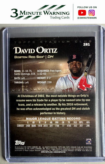 2019 Stadium Club #281 David Ortiz