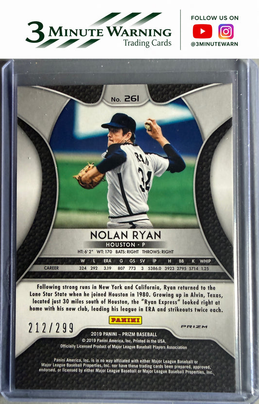 2019 Panini Prizm #261 Nolan Ryan Red Mojo Prizm #/299