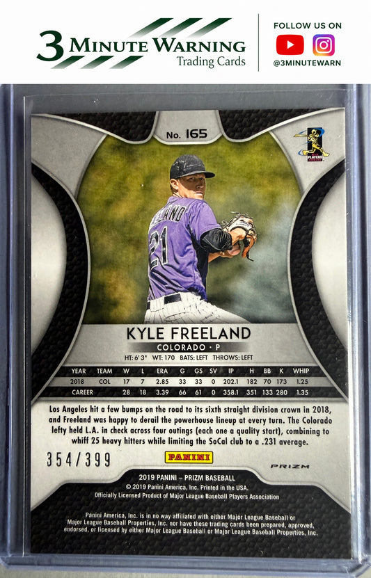 2019 Panini Prizm #165 Kyle Freeland Blue Mojo Prizm #/399