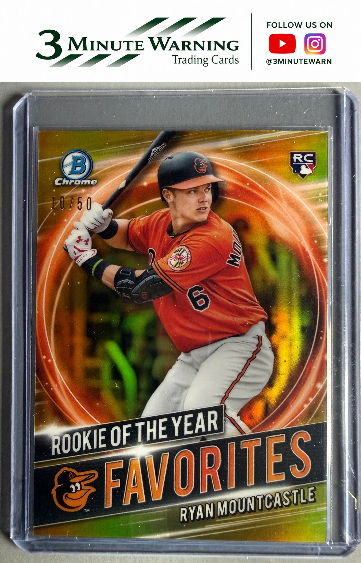 2021 Bowman #RRY-RM Ryan Mountcastle Chrome Rookie of the Year Favorites