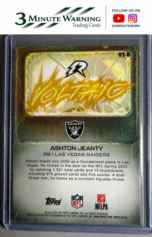 2025 Topps Resurgence #VT-8 Ashton Jeanty Voltaic Refractor
