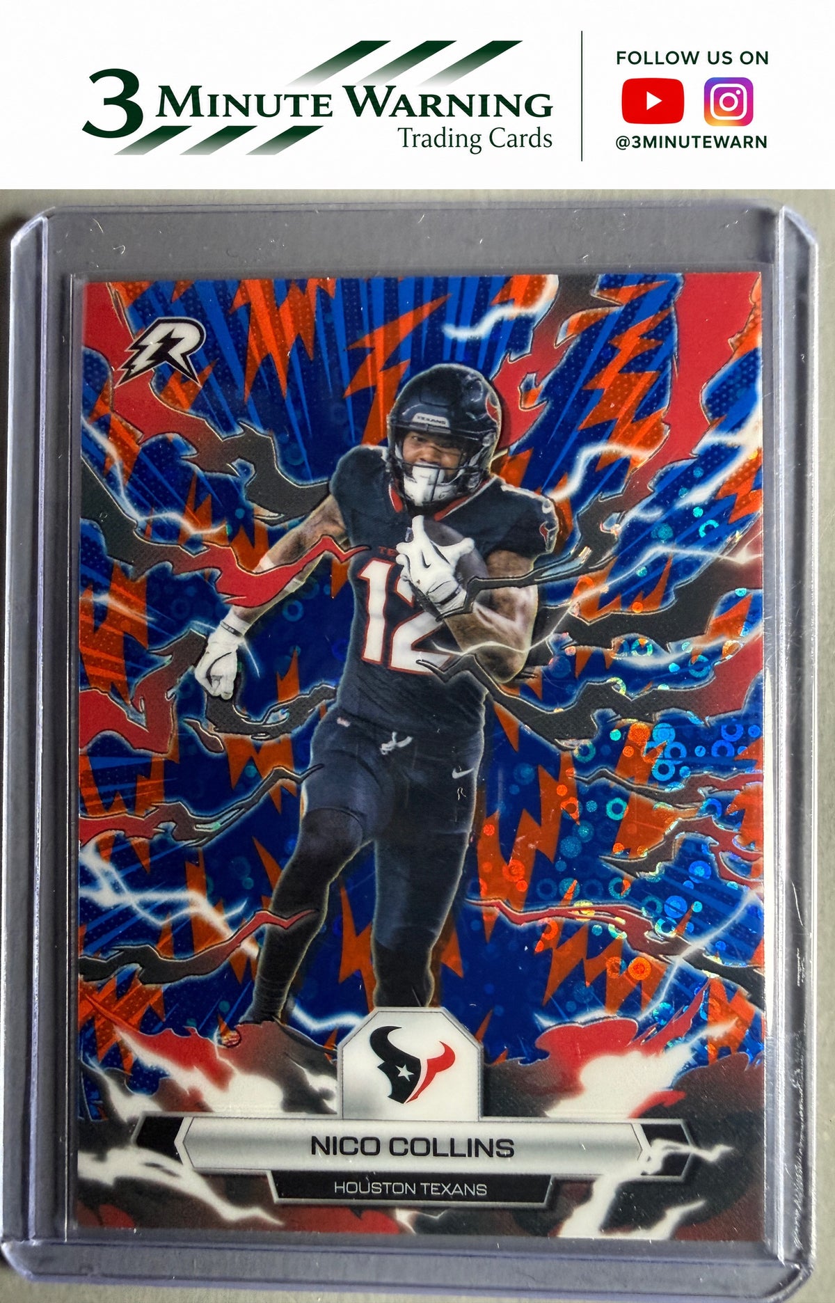 2025 Topps Resurgence #39 Nico Collins Blue & Orange Spark Refractor