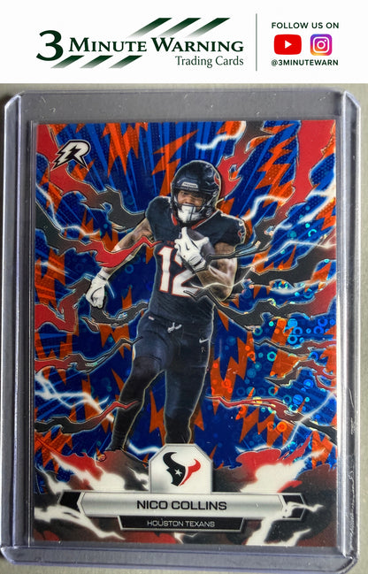 2025 Topps Resurgence #39 Nico Collins Blue & Orange Spark Refractor