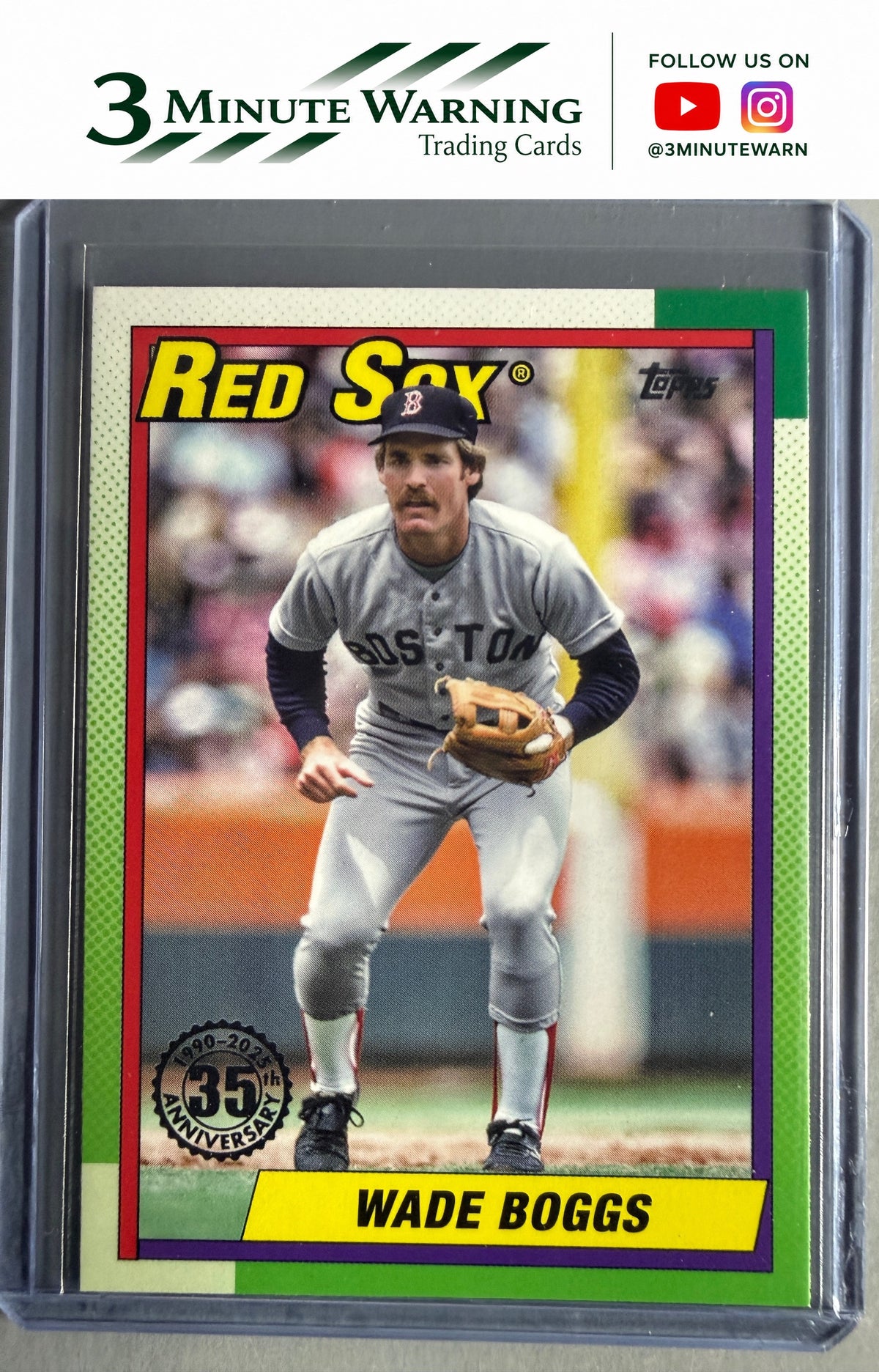 2025 Topps #T90-7 Wade Boggs 1990 Topps Baseball 35th Anniversary (Series One)
