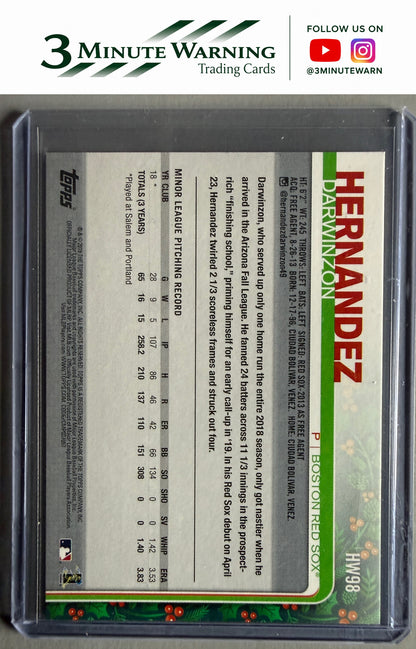 2019 Topps Holiday #HW98 Darwinzon Hernandez