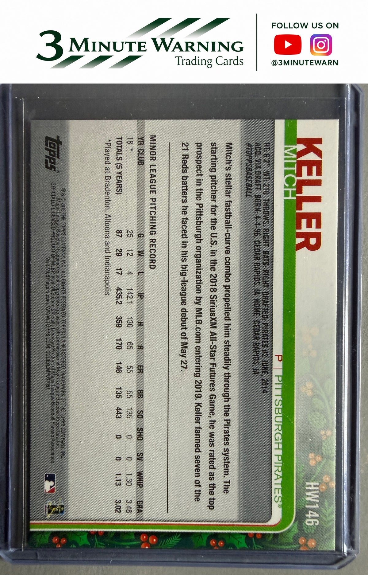 2019 Topps Holiday #HW146 Mitch Keller