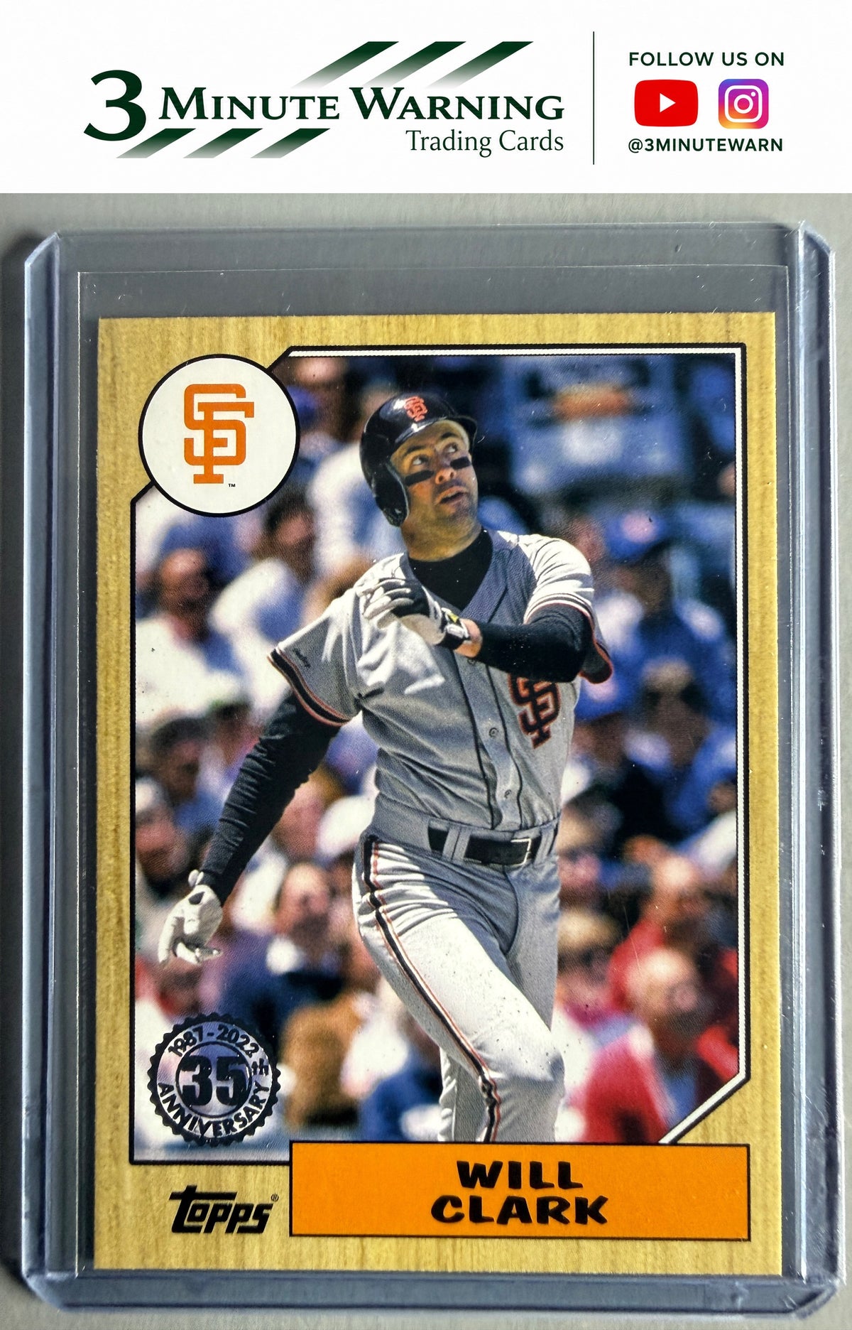 2022 Topps #T87-97 Will Clark 1987 Topps Baseball 35th Anniversary (Series One)