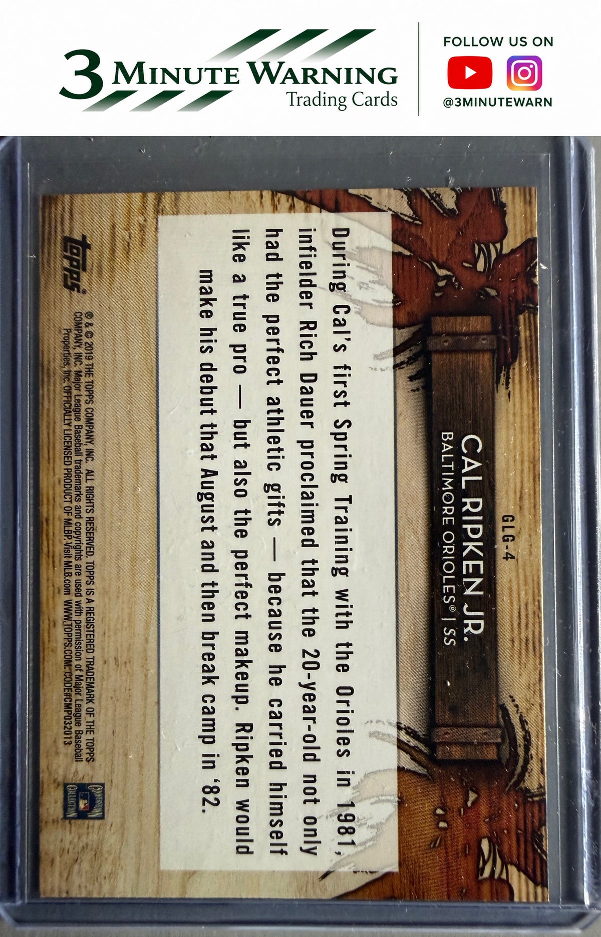 2019 Topps #GLG-4 Cal Ripken Jr. Grapefruit League Greats