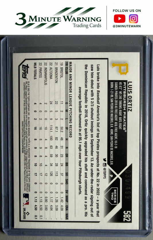 2023 Topps #582 Luis Ortiz Green Foil #/499