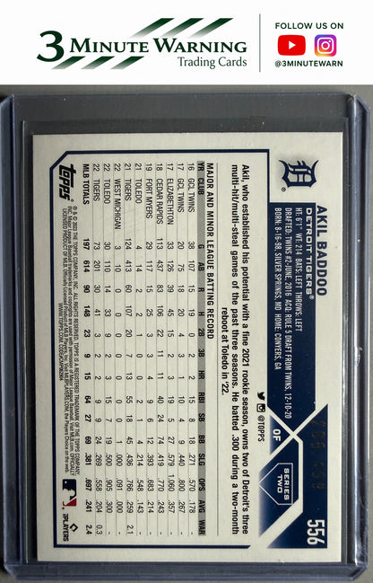 2023 Topps #556 Akil Baddoo Green Foil #/499