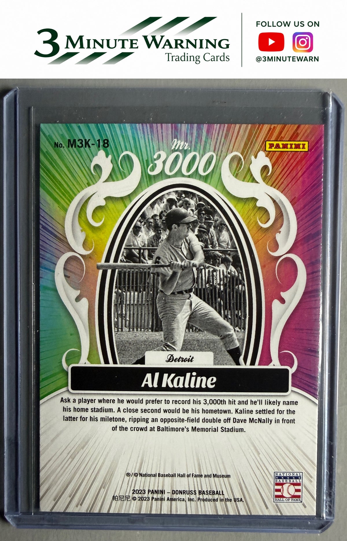 2023 Donruss #M3K-18 Al Kaline Mr. 3000 Rapture