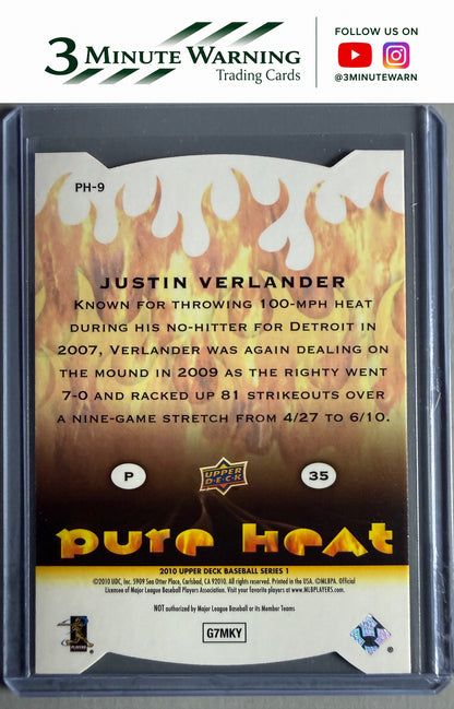 2010 Upper Deck #PH-9 Justin Verlander Pure Heat