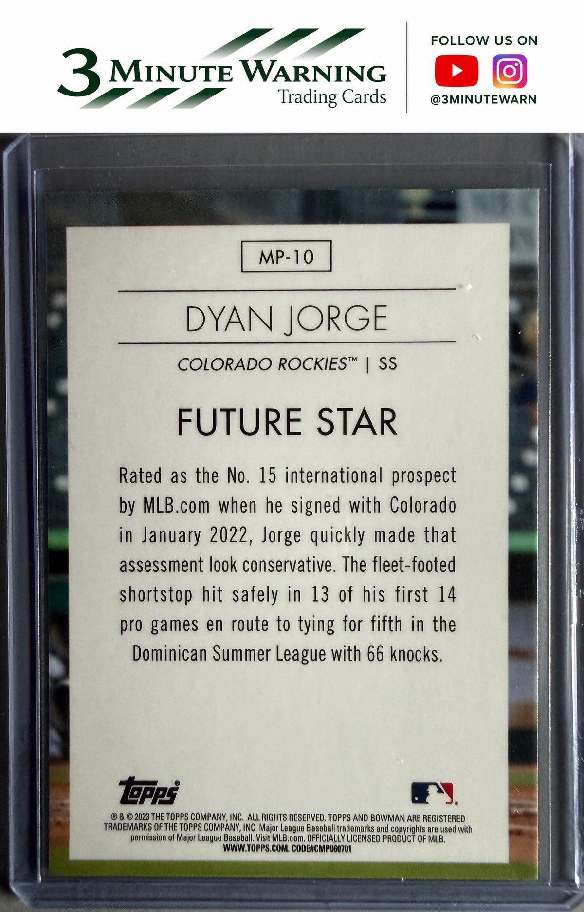 2023 Bowman #MP-10 Dyan Jorge Modern Prospects
