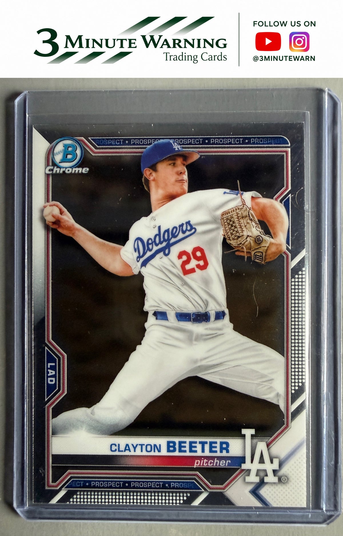 2021 Bowman #BCP-16 Clayton Beeter Chrome Prospects