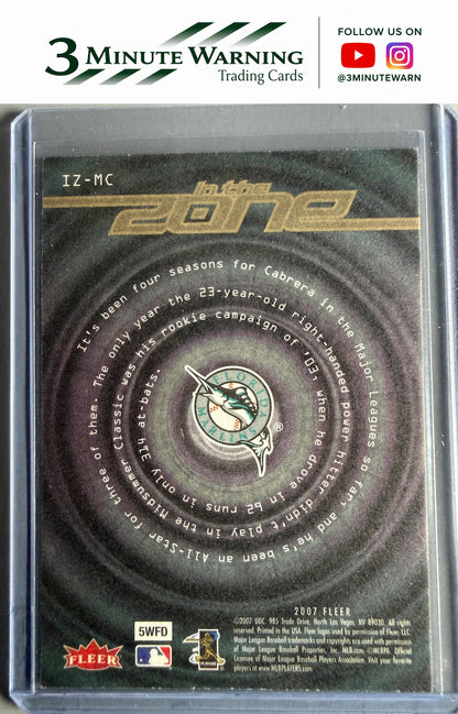 2007 Fleer #IZ-MC Miguel Cabrera In the Zone