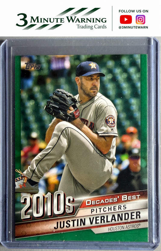 2020 Topps #DB-91 Justin Verlander Decades' Best Green (Series Two)