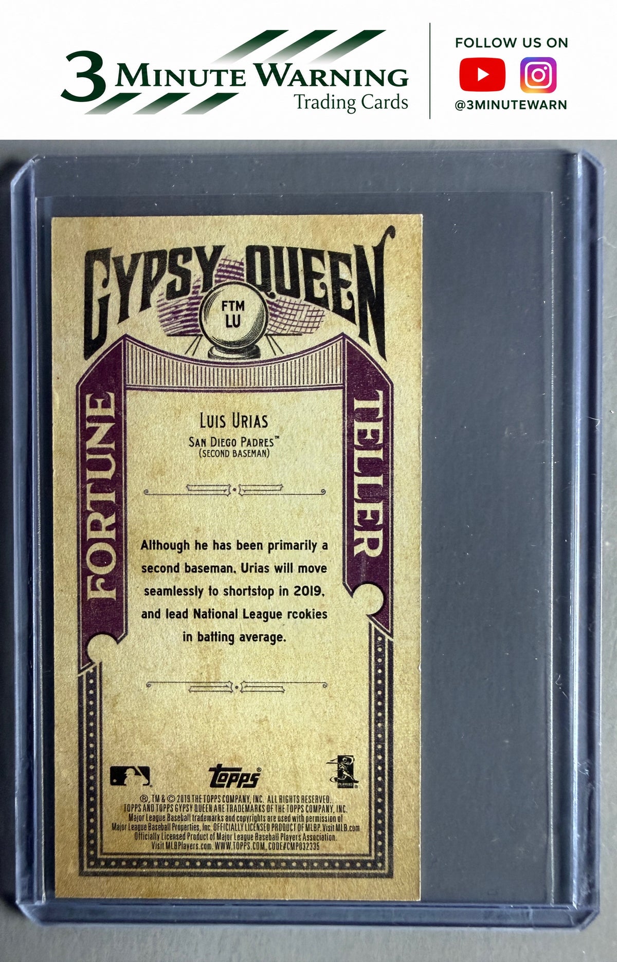2019 Topps Gypsy Queen #FTM-LU Luis Urias Fortune Teller Minis