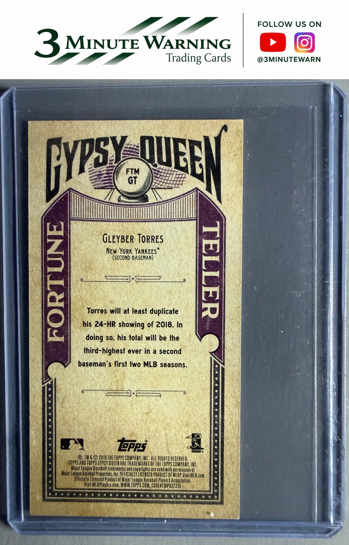 2019 Topps Gypsy Queen #FTM-GT Gleyber Torres Fortune Teller Minis