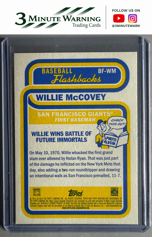 2019 Topps Heritage #BF-WM Willie McCovey Baseball Flashbacks