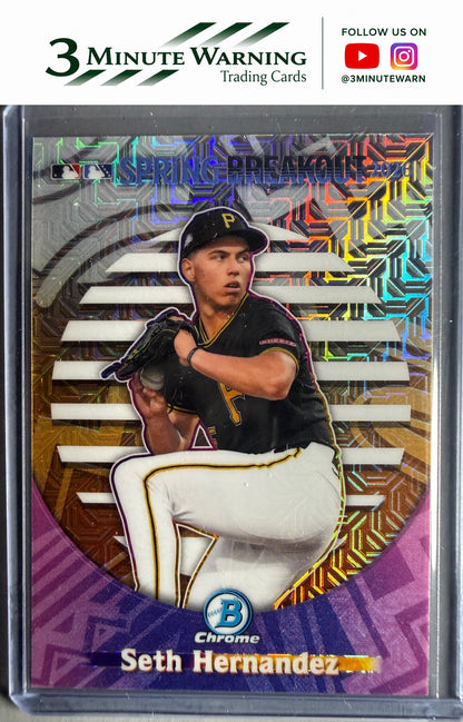 2026 Bowman Chrome #SB-6 Seth Hernandez Spring Breakout 2026 Mojo Refractor