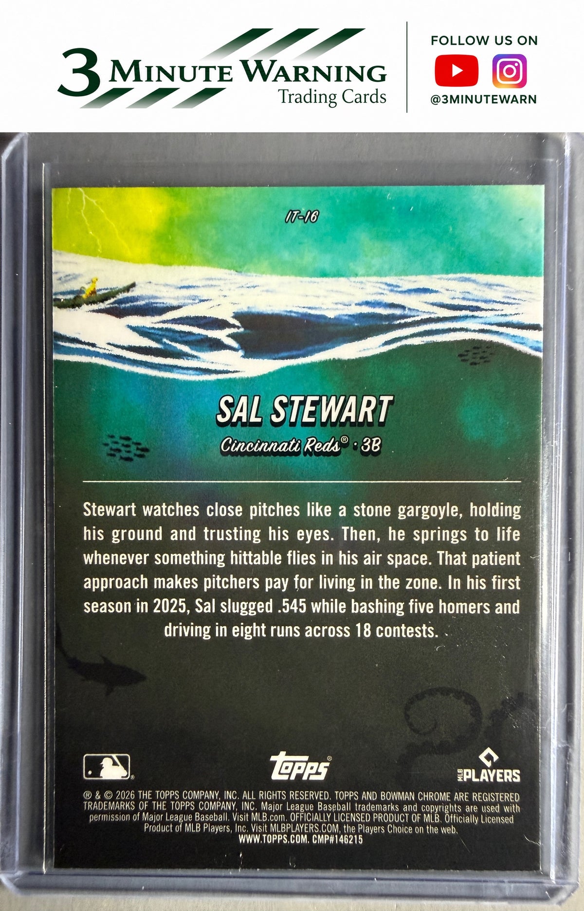 2026 Bowman Chrome #IT-16 Sal Stewart It Came to the League Mojo Refractor