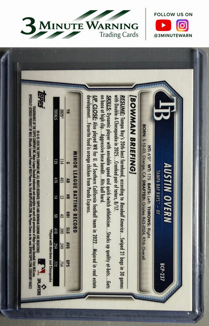 2026 Bowman Chrome #BCP-237 Austin Overn Prospects