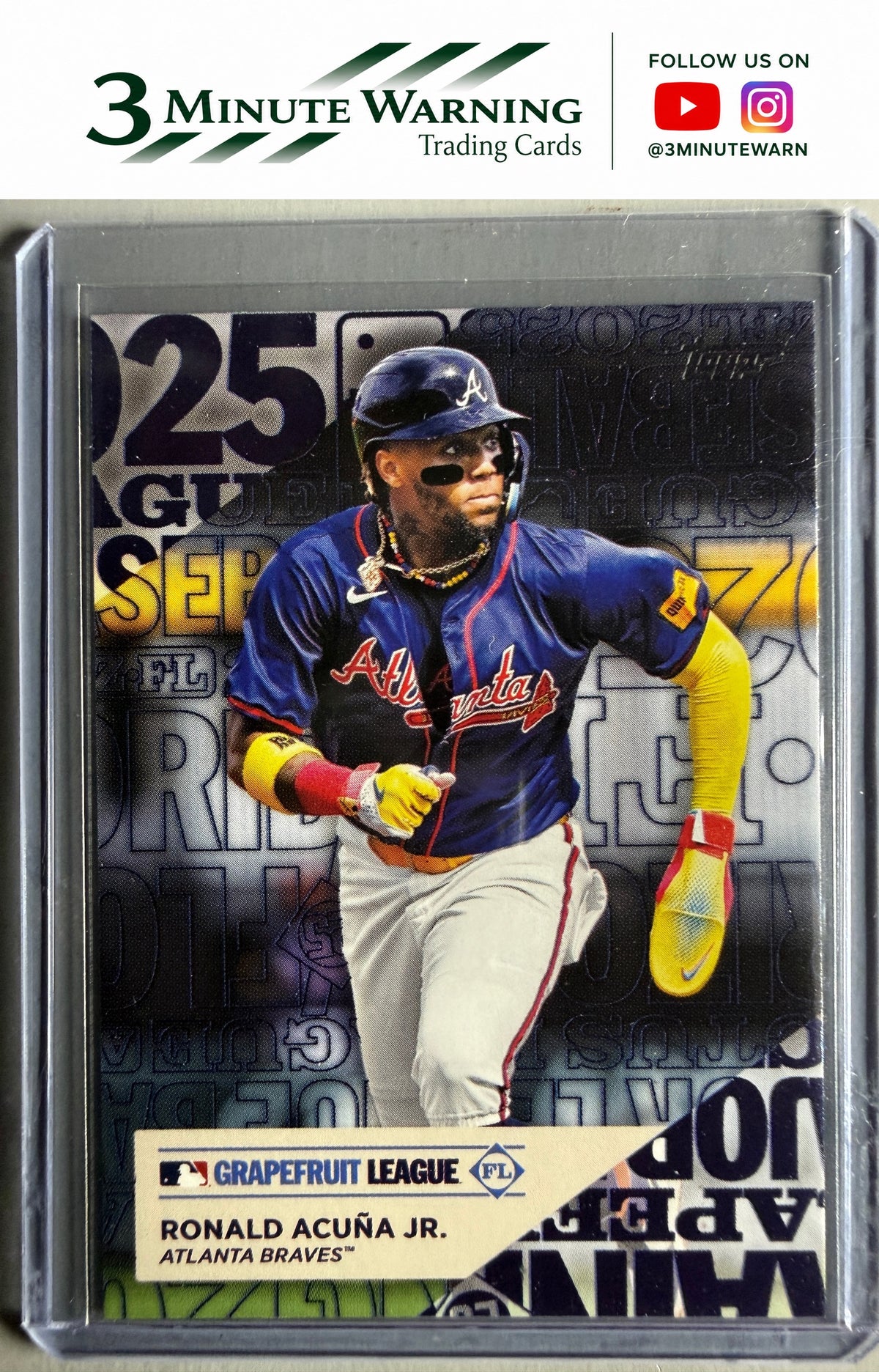 2025 Topps #TG-16 Ronald Acuña Jr. Training Grounds