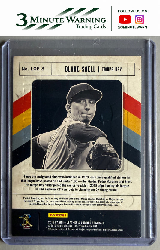 2019 Panini Leather & Lumber #LOE-8 Blake Snell Life on the Edge
