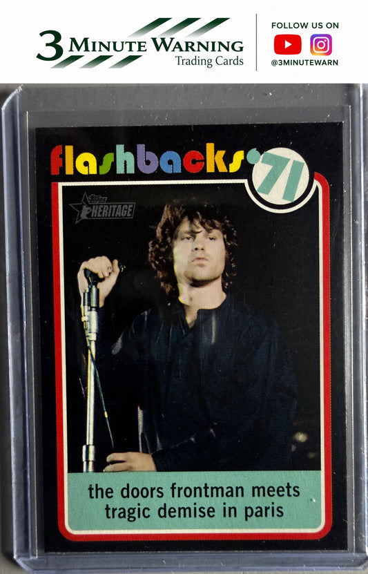 2020 Topps Heritage #NF-9 The Doors Frontman Meets Tragic Demise in Paris News Flashbacks '71
