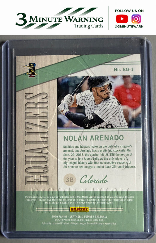 2019 Panini Leather & Lumber #EQ-1 Nolan Arenado Equalizers