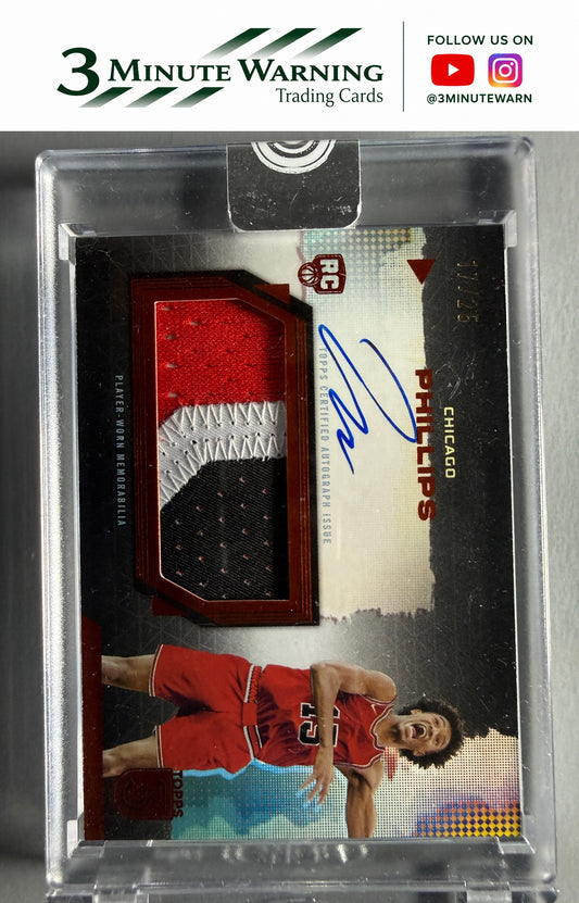 2023-24 Topps 3 #RRA-JP Julian Phillips Rookie Relic Autographs - Bronze #/25