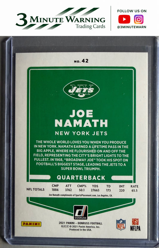 2021 Donruss #42b Joe Namath No Helmet
