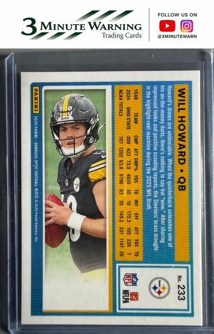 2025 Donruss Optic #233 Will Howard