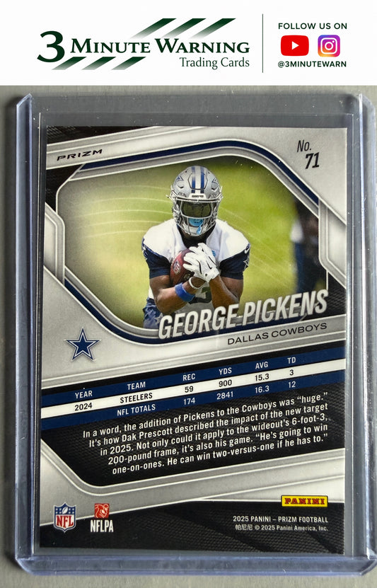 2025 Panini Prizm #71 George Pickens Red White and Blue