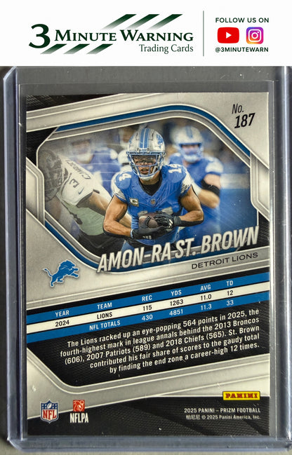 2025 Panini Prizm #187 Amon-Ra St. Brown