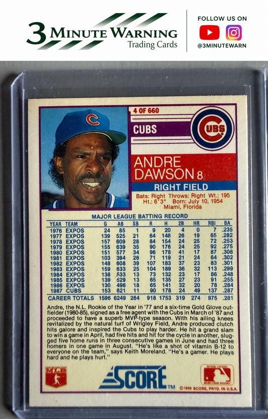 1988 Score #4 Andre Dawson