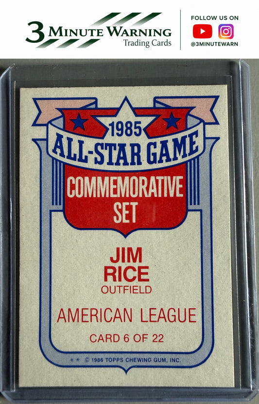 1986 Topps #6b Jim Rice Glossy All-Stars