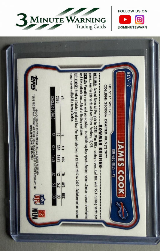2026 Bowman #BCV-12 James Cook Chrome Mojo Refractor