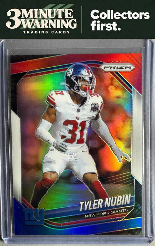 2025 Panini Prizm #250 Tyler Nubin Red White and Blue