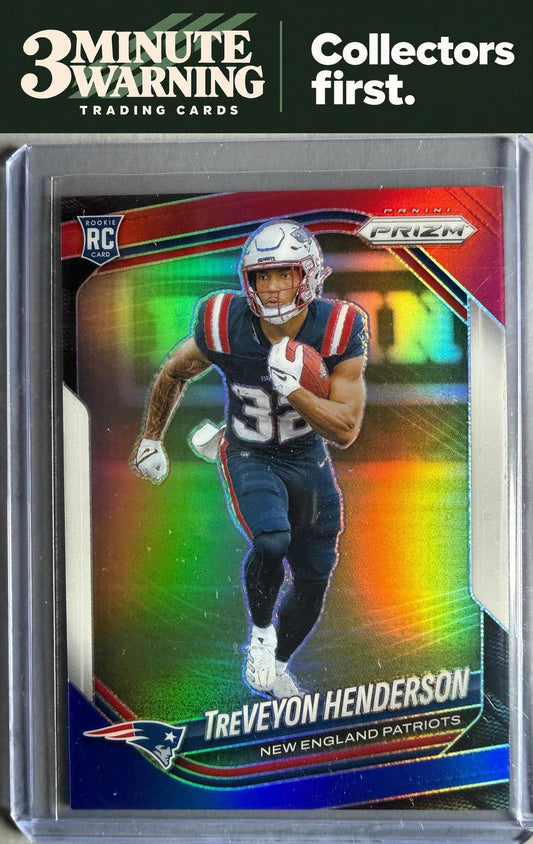 2025 Panini Prizm #343 TreVeyon Henderson Red White and Blue
